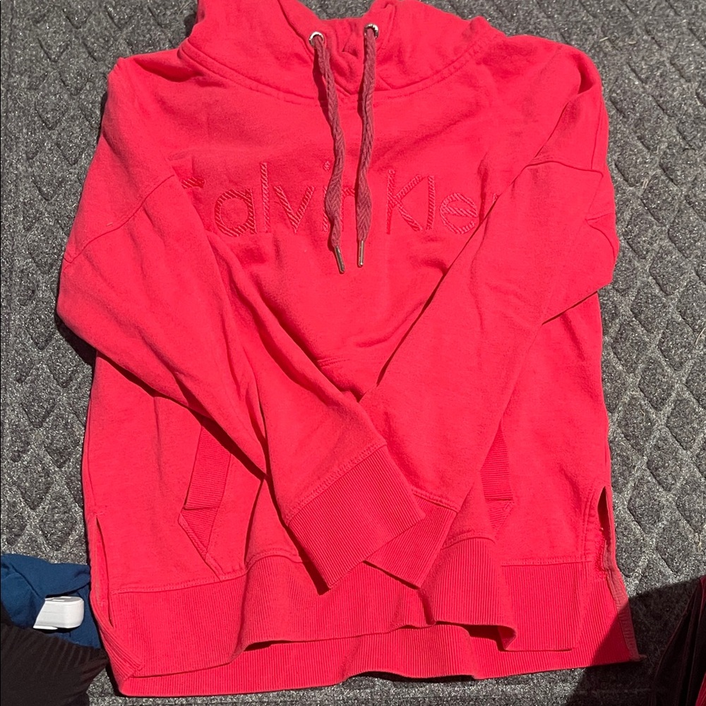 Calvin Klein Women's Vibrant Red Cowl Neck Sweater